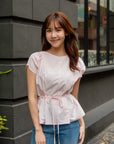 Gathered Cape Sleeve Blouse
