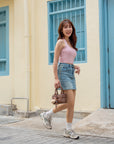 Double Layered Halter Neck Crop Top