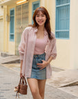 Semi Sheer Button Shirt