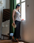 Satin Bias Midi Skirt