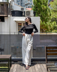 Pleated Wide-Leg Pants