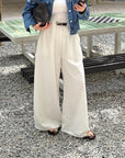 Pleated Wide-Leg Pants