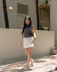 Ruched Sleeveless Mesh Top