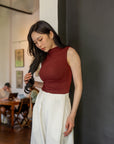 Essential High Neck Knit Top