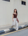 Off Shoulder Ruched Top