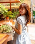 Tie Waist Cape Sleeve Dress
