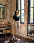Pleated Midi Skirt