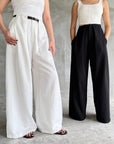 Pleated Wide-Leg Pants