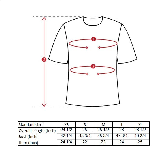 Axel Tencel Top Size Guide