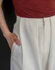 Pleated Wide-Leg Pants