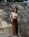 Button-Front Knit Vest Top