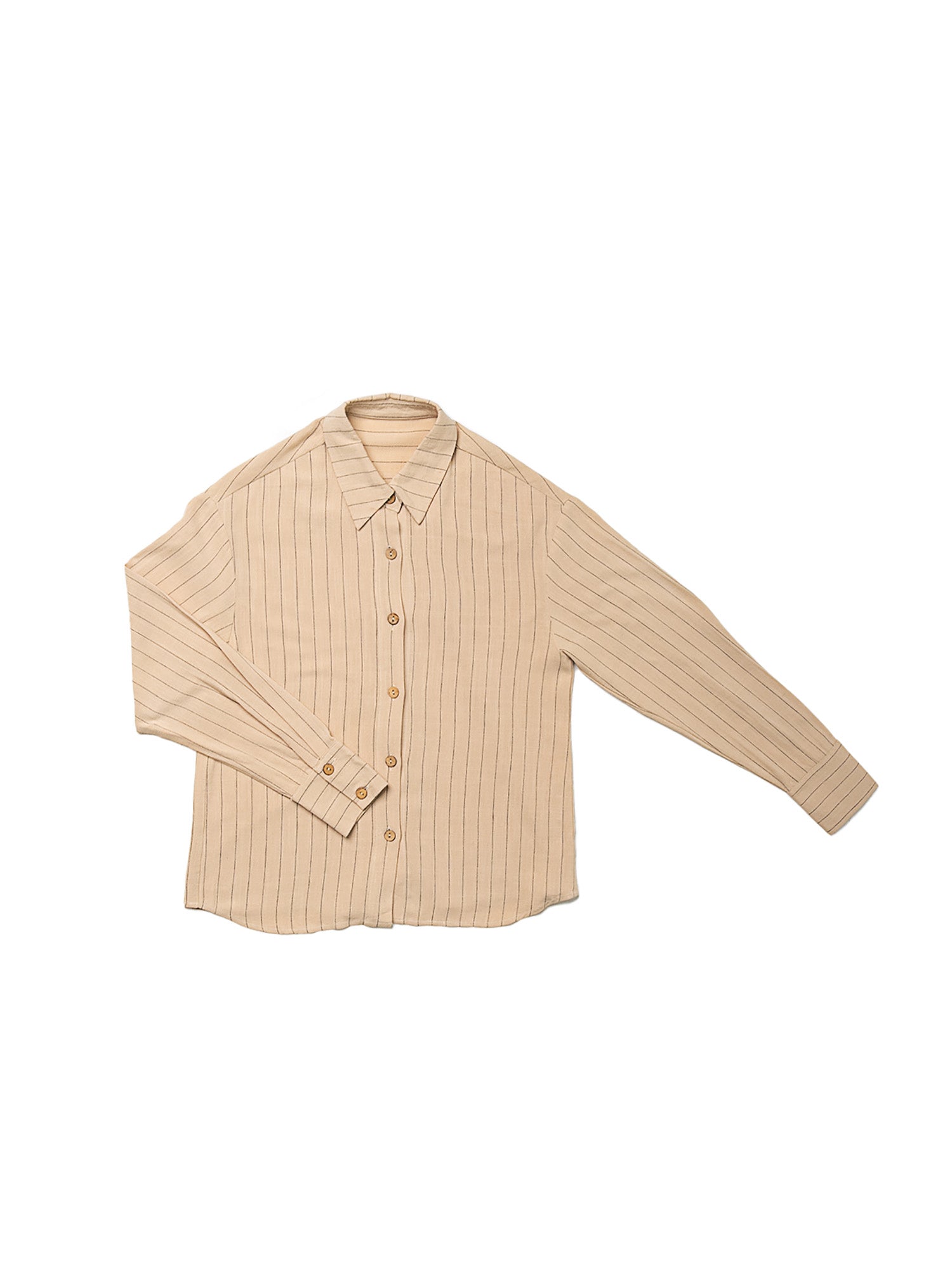 Nerinne Long Sleeve Striped Linen Shirt