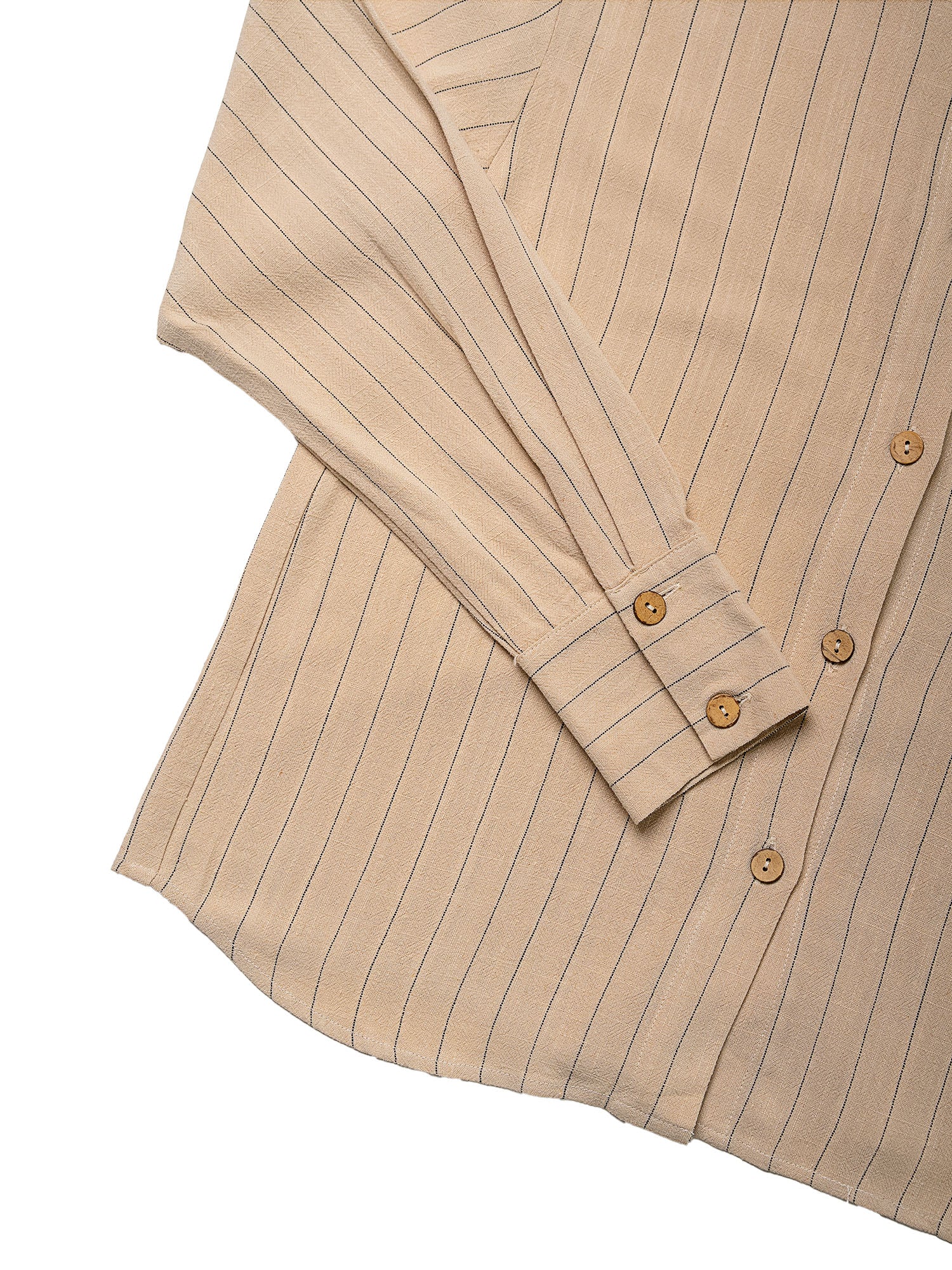 Nerinne Long Sleeve Striped Linen Shirt