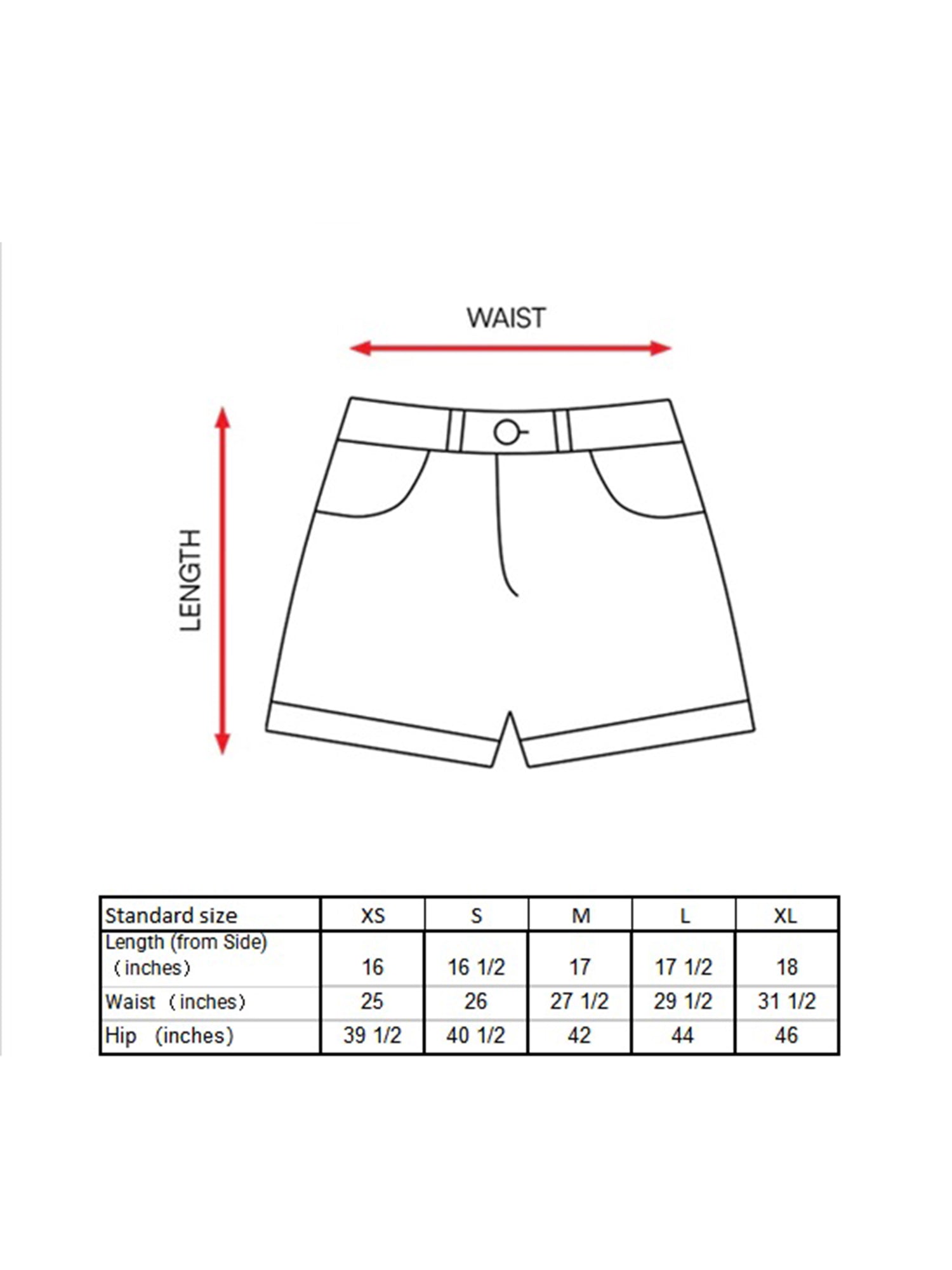 Bryce Linen Shorts Size Guide