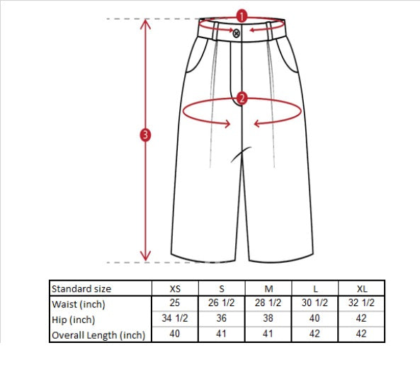 Jeanne Lace Trousers Size Guide