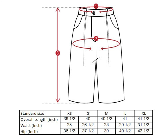 Olivia Cotton Trousers Size Guide