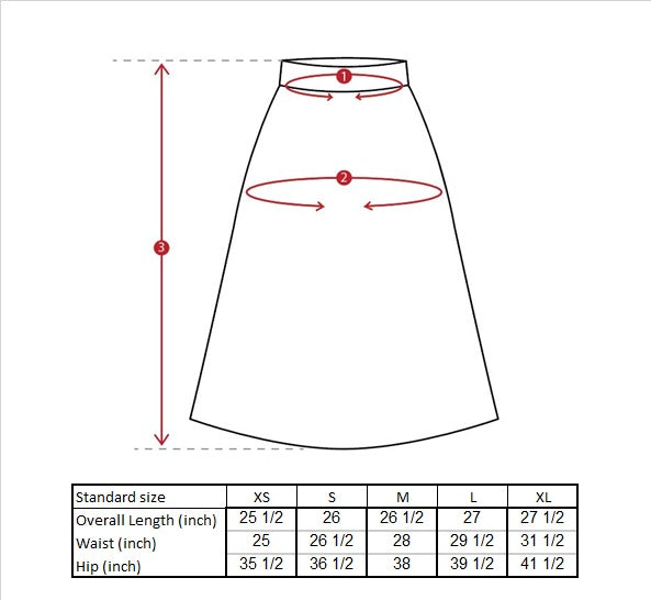 Juniper Linen Blend Skirt Size Guide
