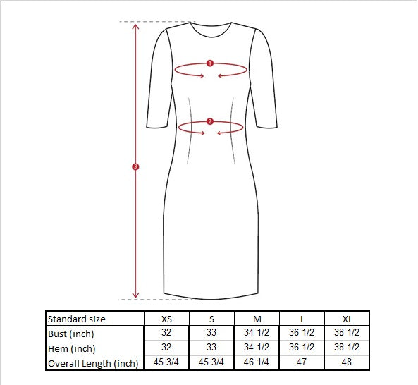Genie Back Ruffle Fitted Dress Size Guide