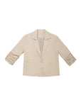 Gelasius Ruched Sleeve Blazer