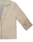 Gelasius Ruched Sleeve Blazer