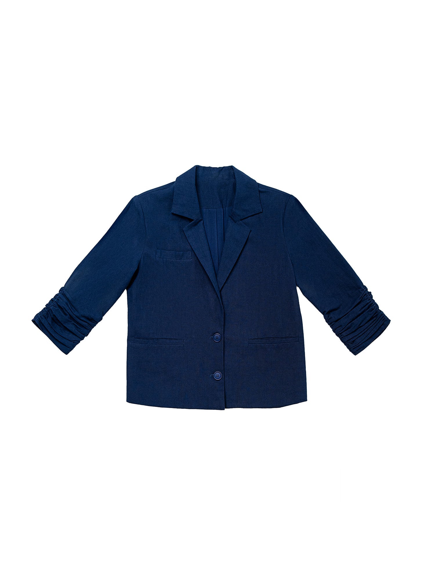 Gelasius Ruched Sleeve Blazer