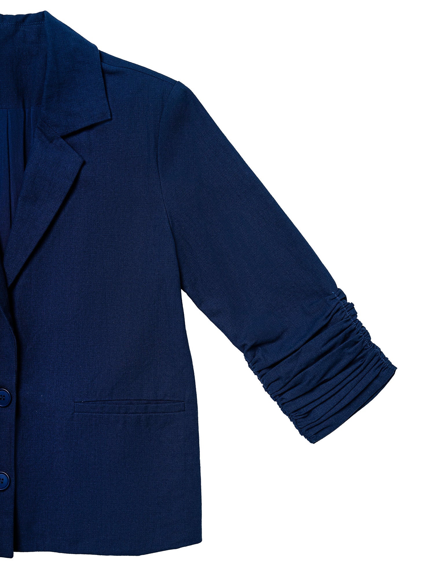 Gelasius Ruched Sleeve Blazer