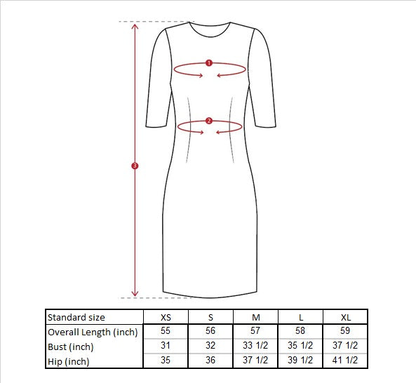 Jagger Foil Jumpsuit Size Guide