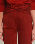 Shar Draped Twist Trousers