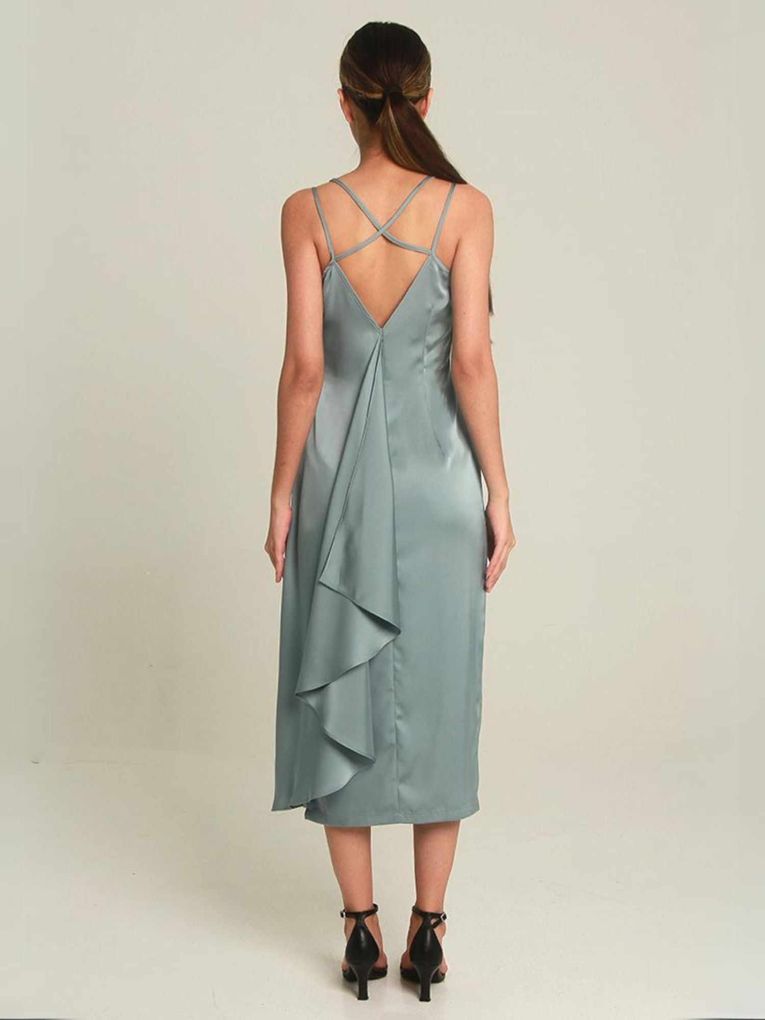 Genie Back Ruffle Fitted Dress