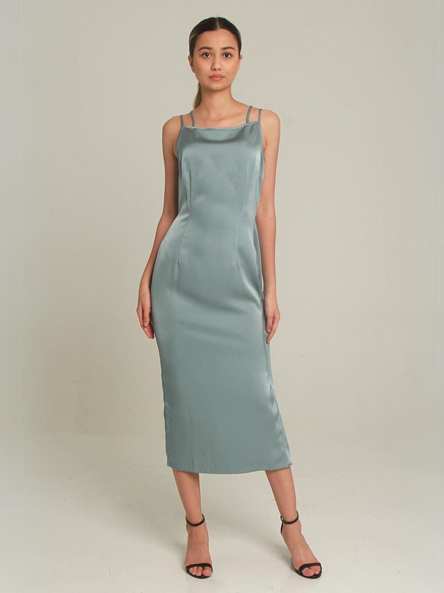 Genie Back Ruffle Fitted Dress