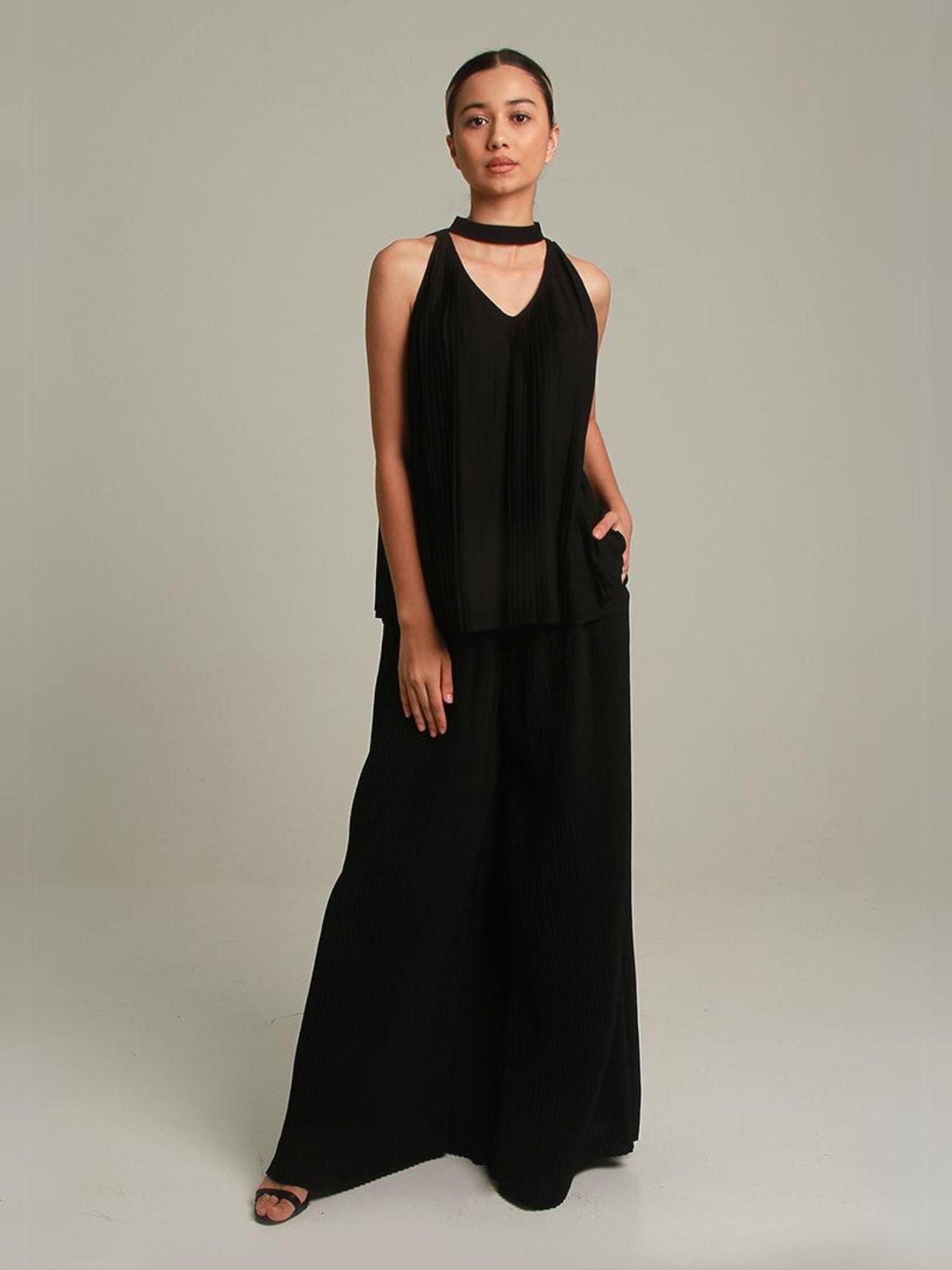 Jetta Pleated Halter Top
