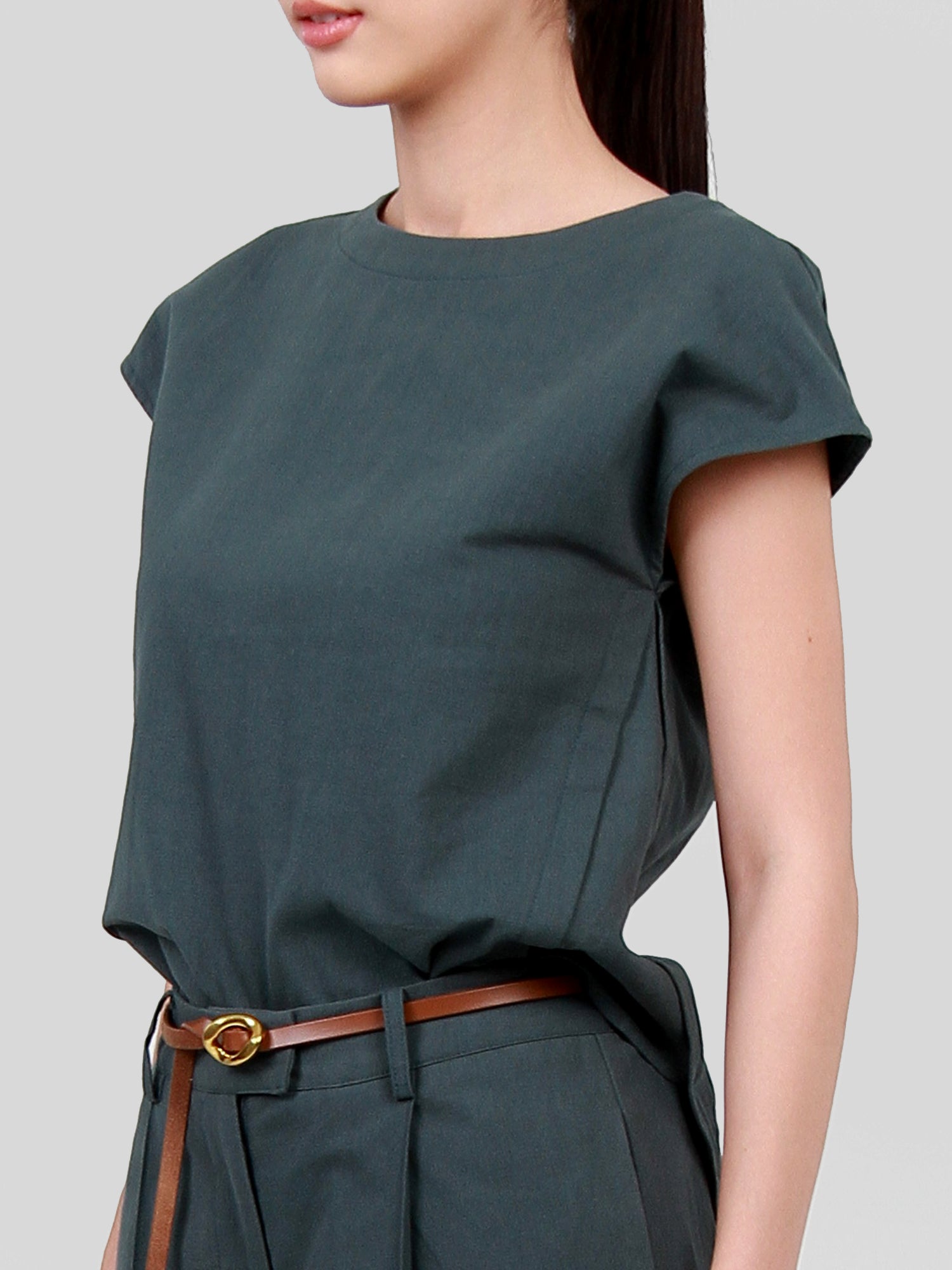 Alexa Ramie Box-Cut Top