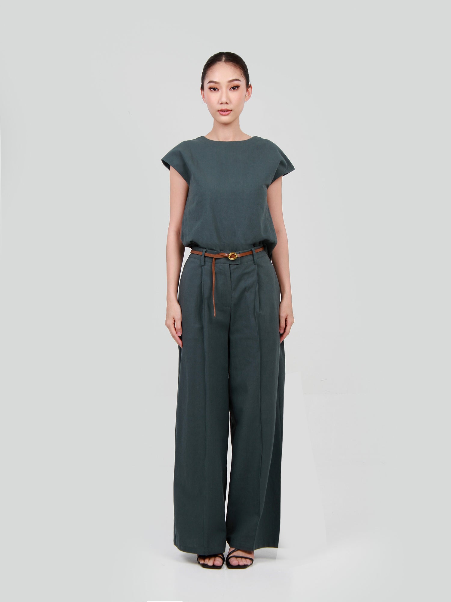 Alexa Ramie Box-Cut Top