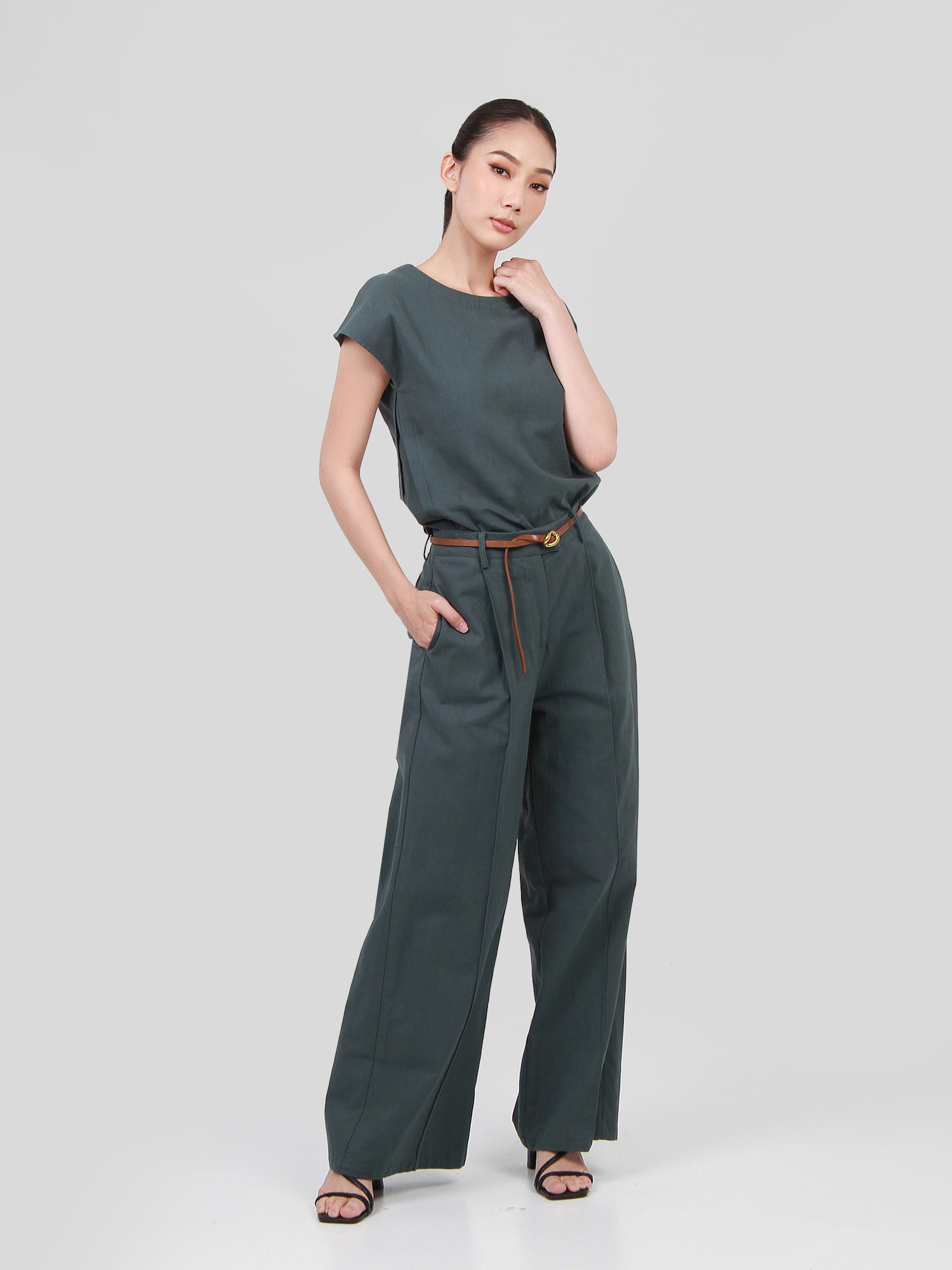 Alexa Ramie Box-Cut Top