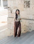 Pleated Wide-Leg Pants
