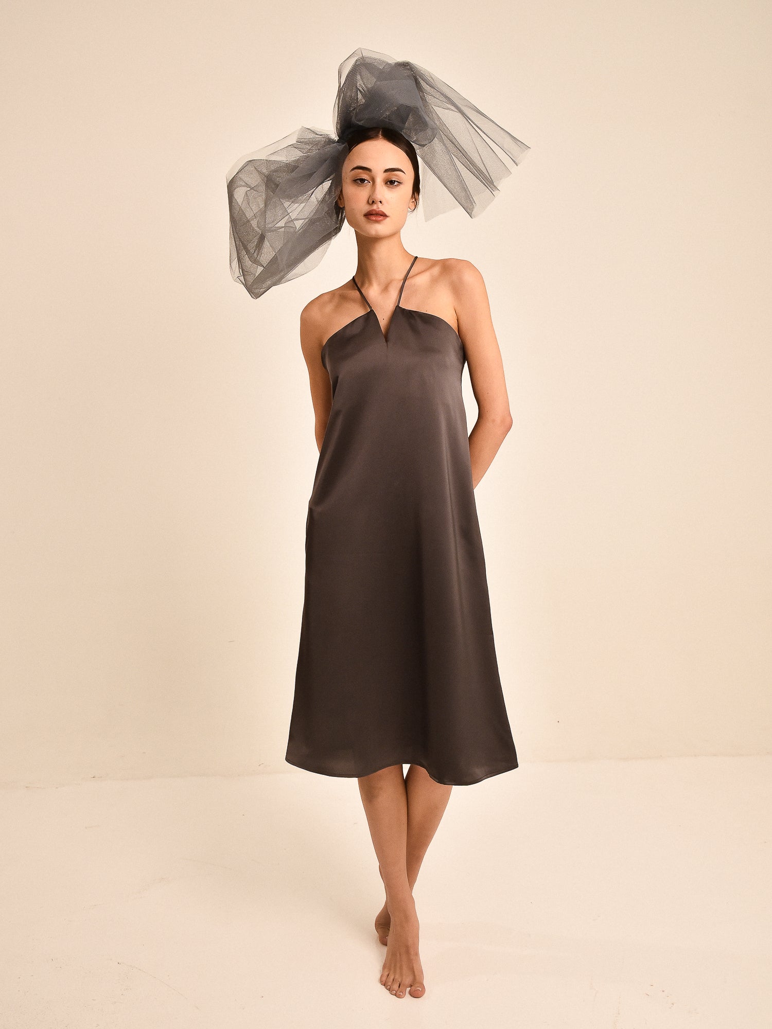 Lilou Spaghetti Strap A-Line Midi Dress