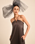 Lilou Spaghetti Strap A-Line Midi Dress