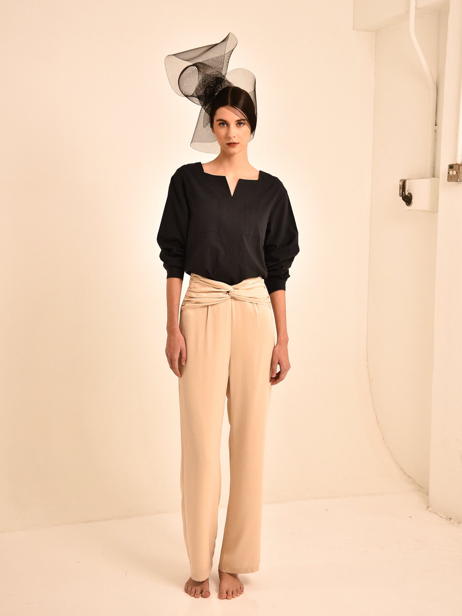 Shar Draped Twist Trousers