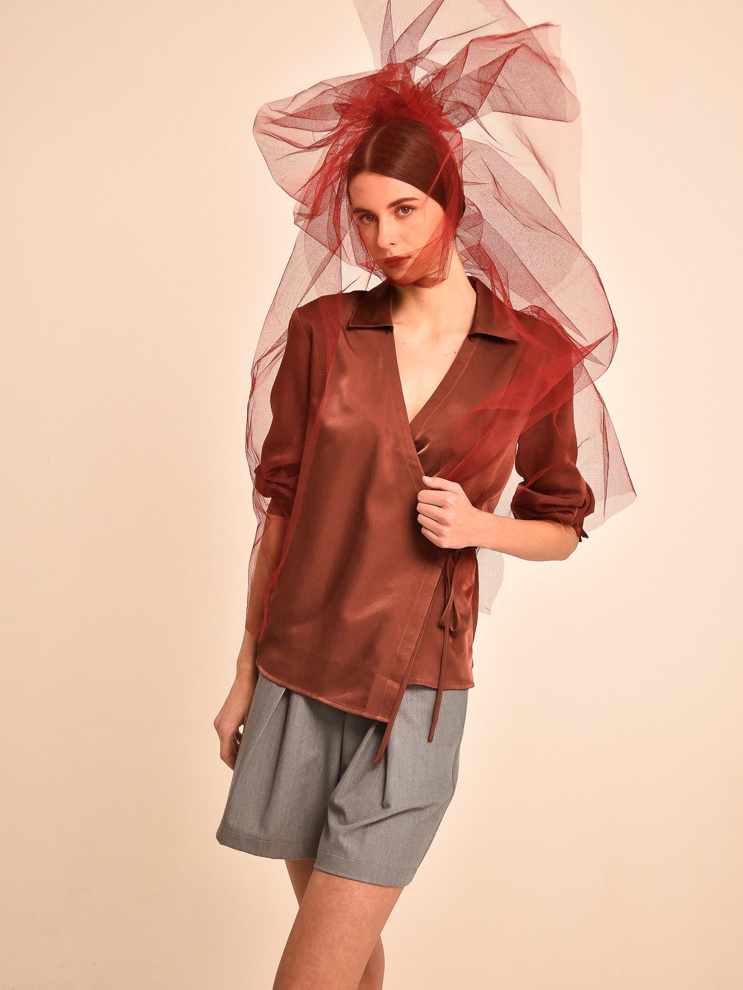 Danielle Long Sleeve Wrap Top