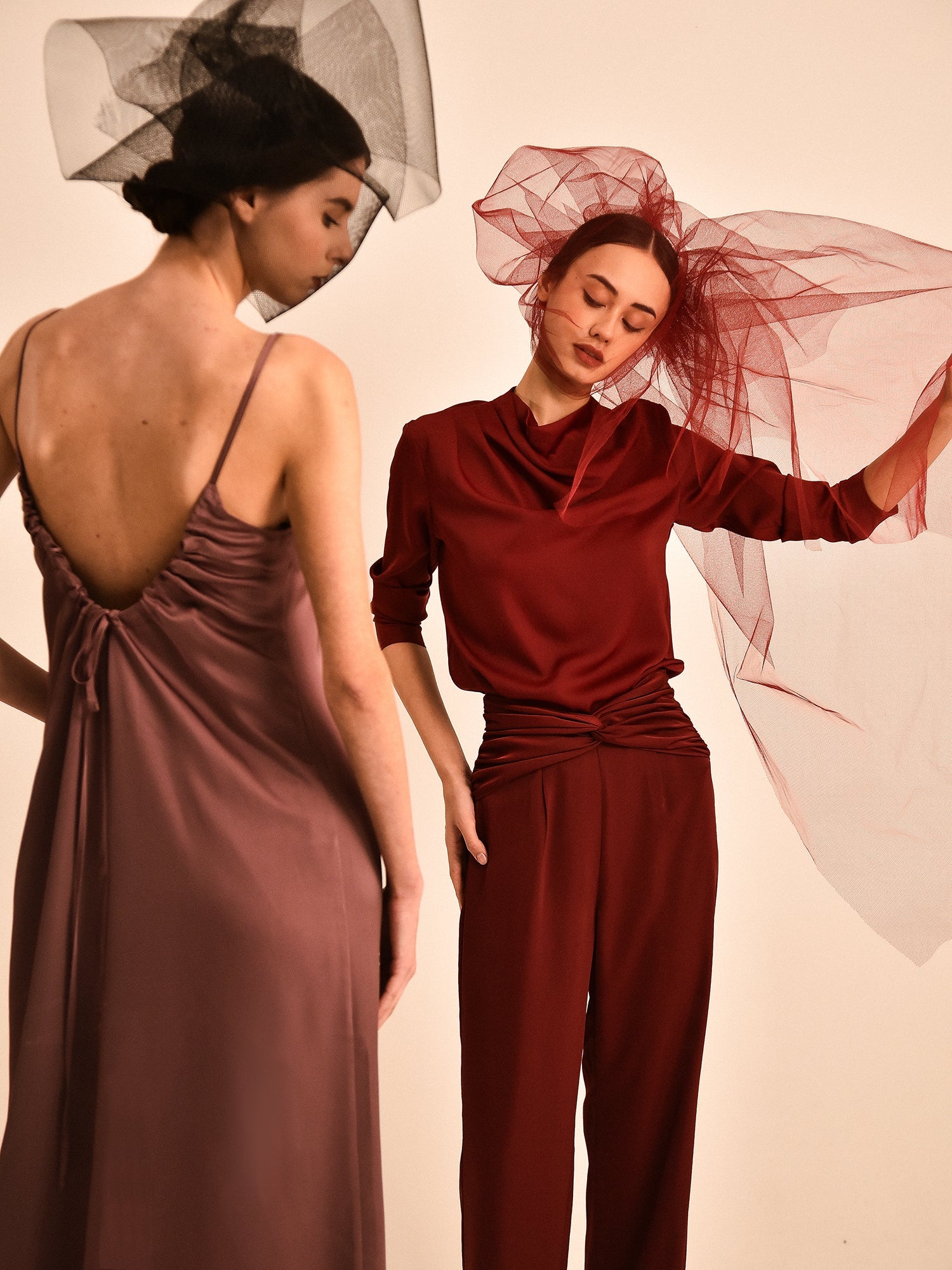 Shar Draped Twist Trousers