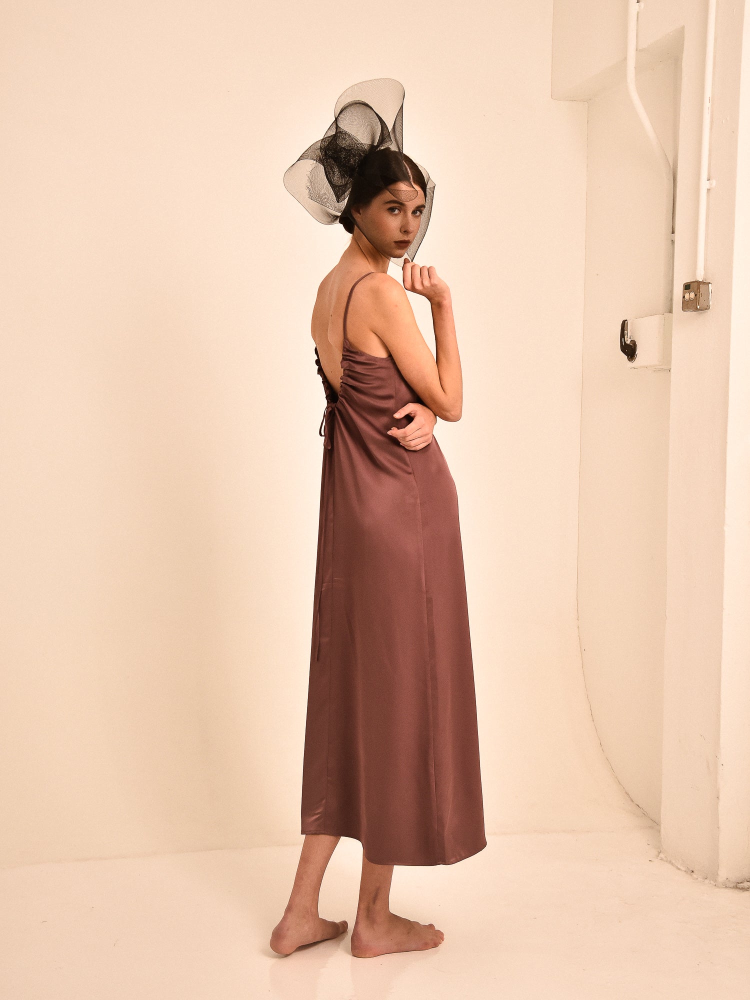 Paulette Bareback Drawstring Dress