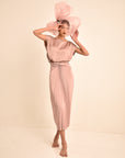 Yevette Drape Twist Midi Skirt