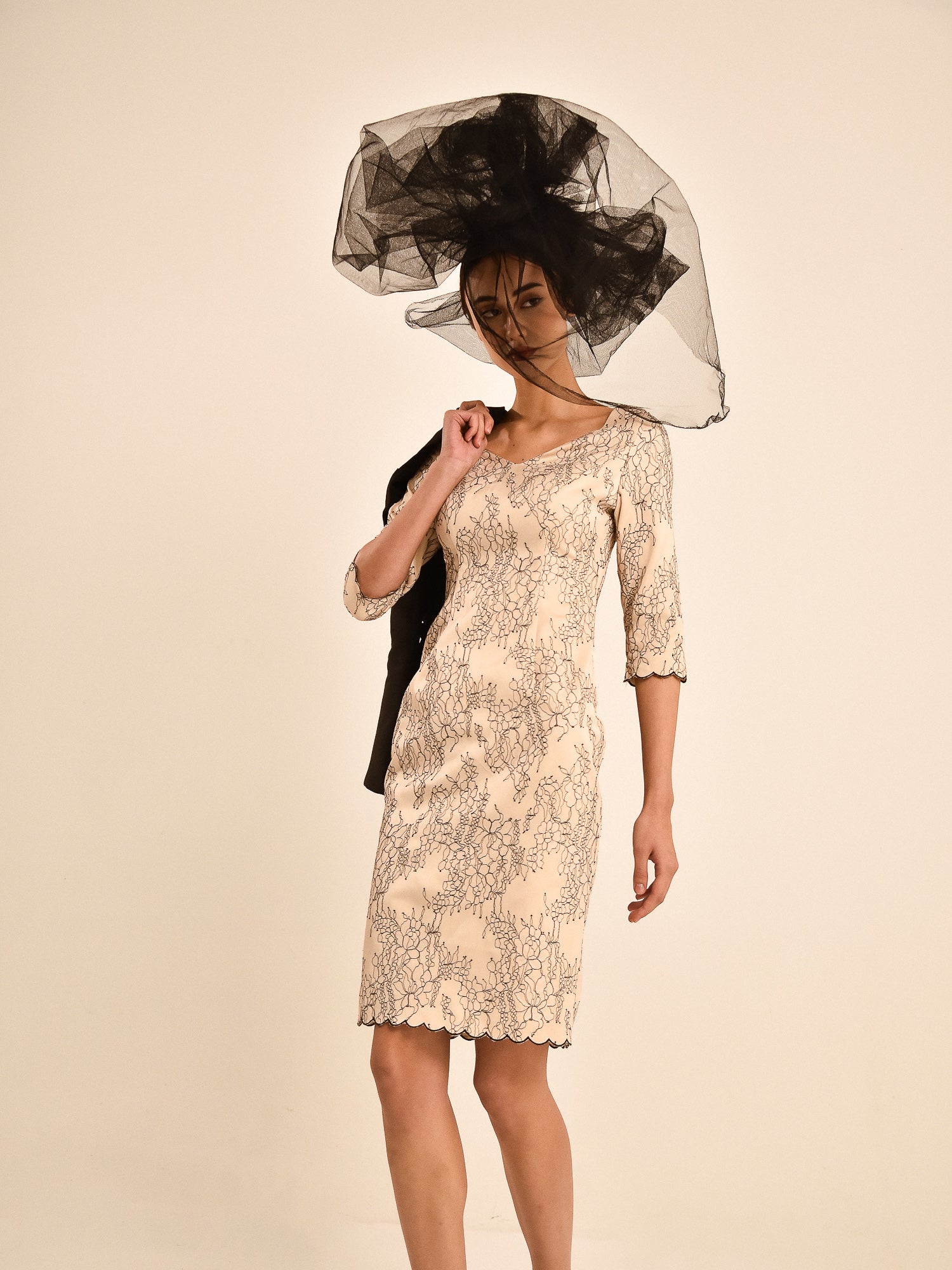 Rachelle Lace Scalloped Dress