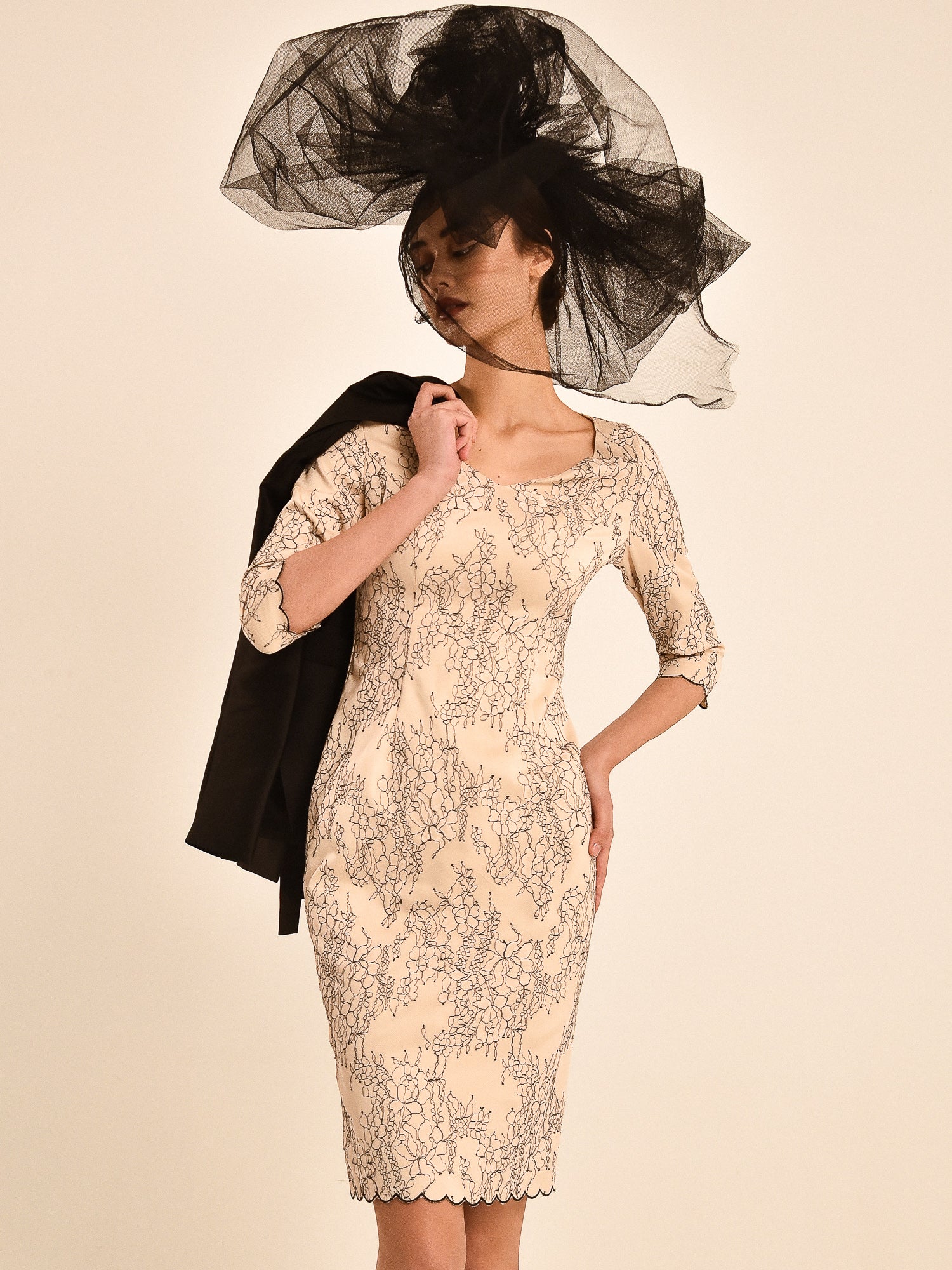Rachelle Lace Scalloped Dress