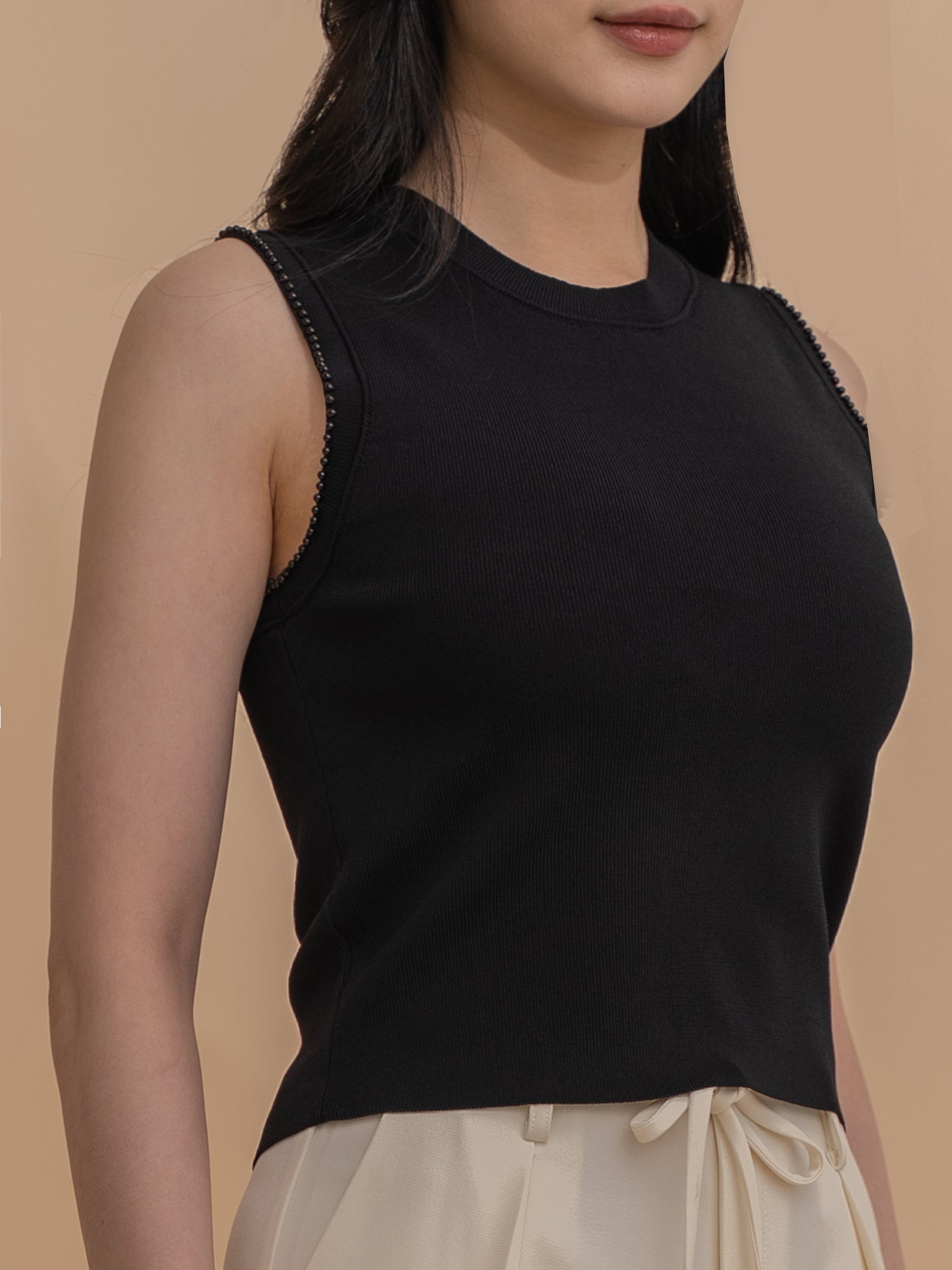 Beaded Sleeveless Top