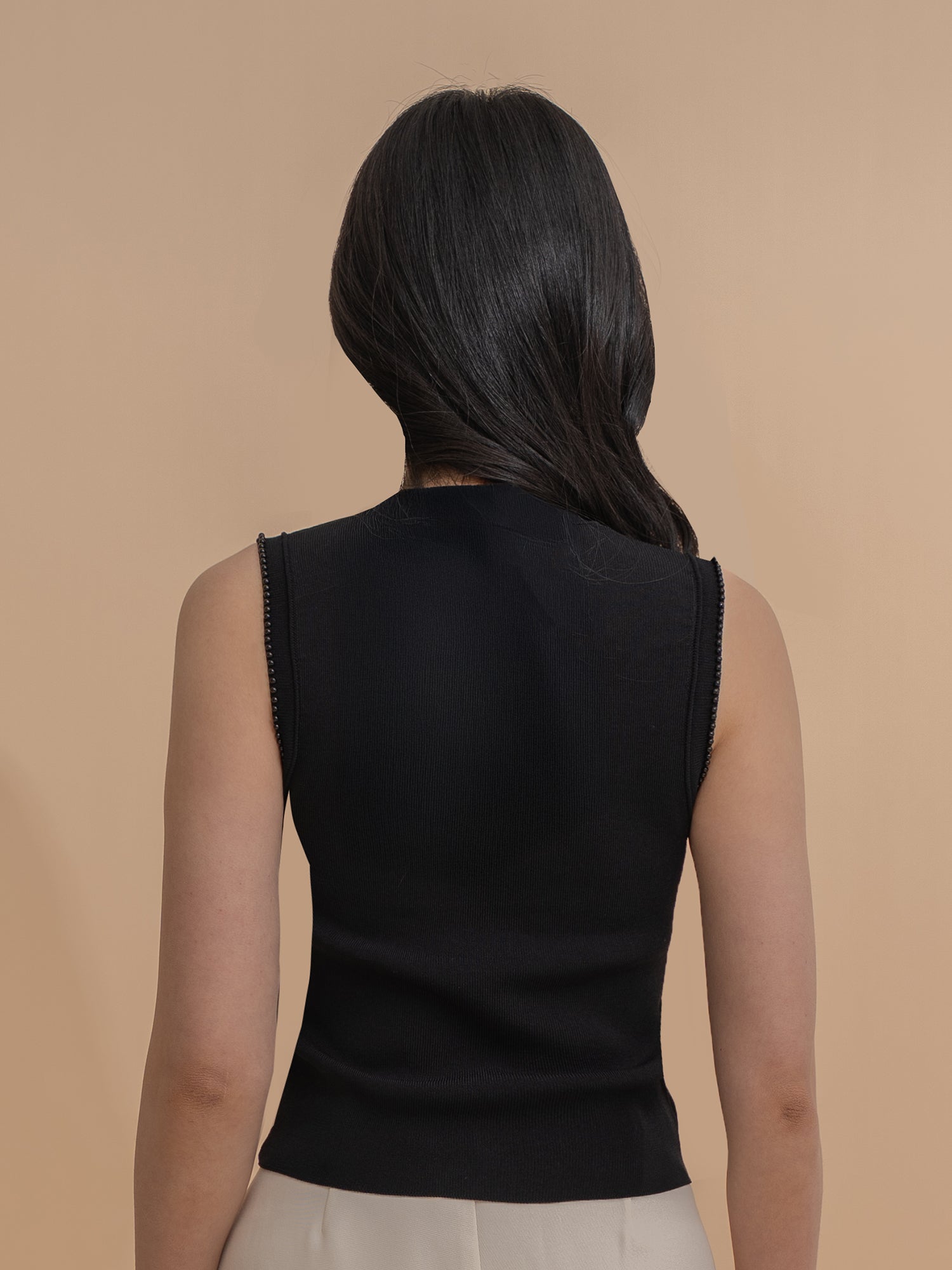 Beaded Sleeveless Top