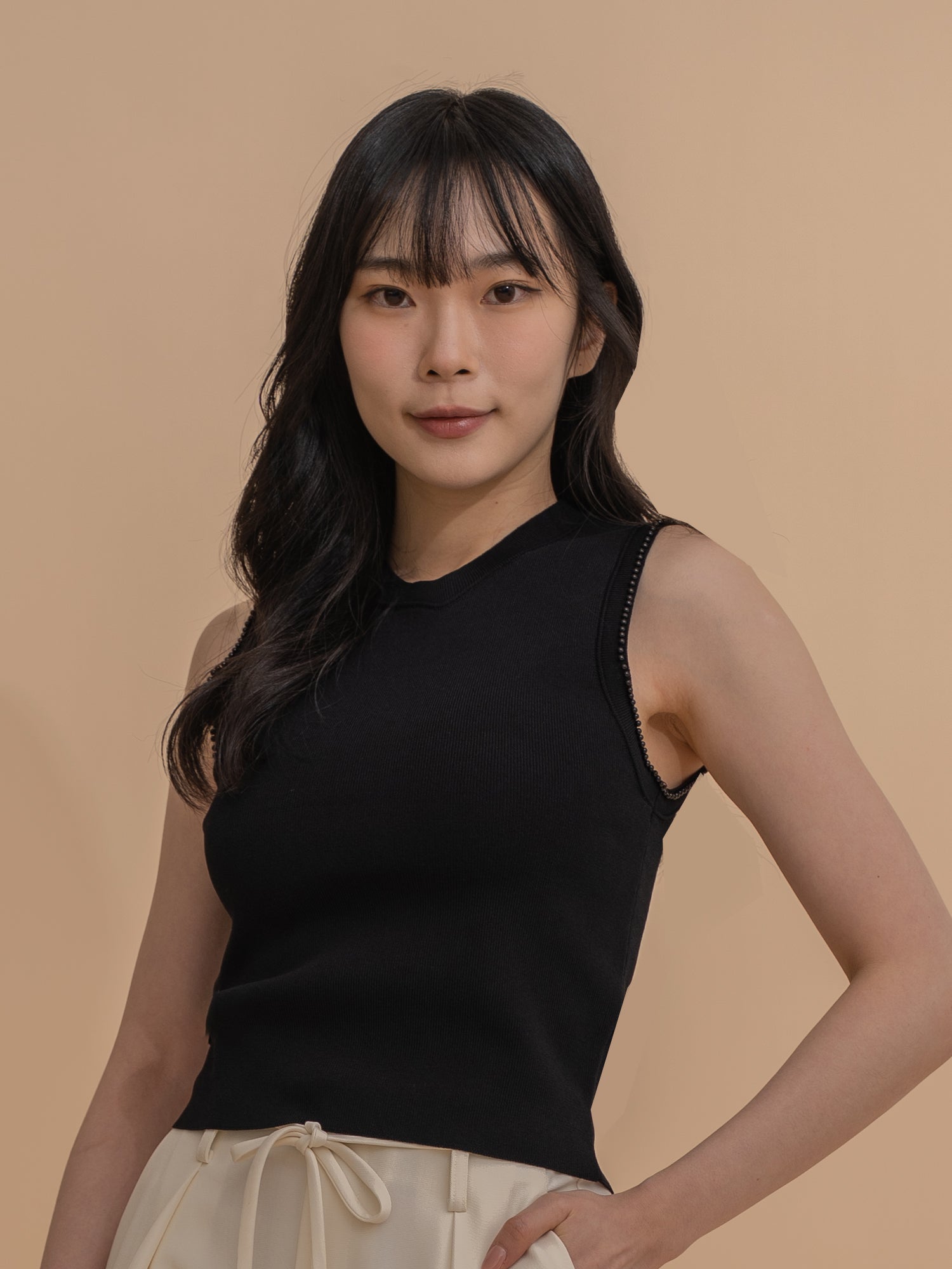 Beaded Sleeveless Top