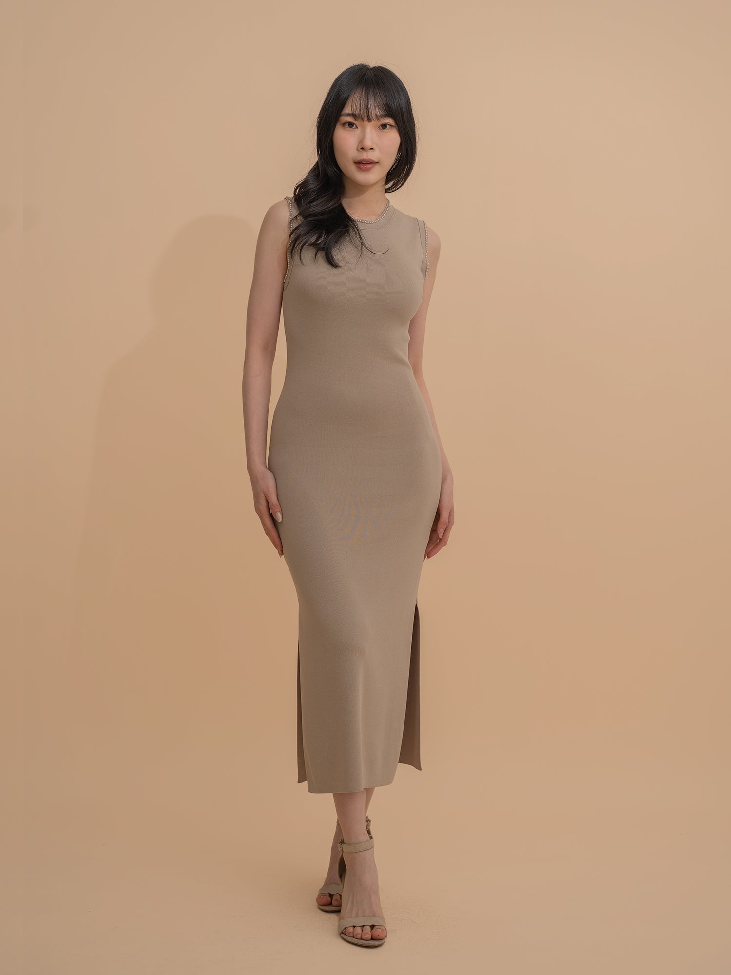 Beaded Yarn Knit Dress