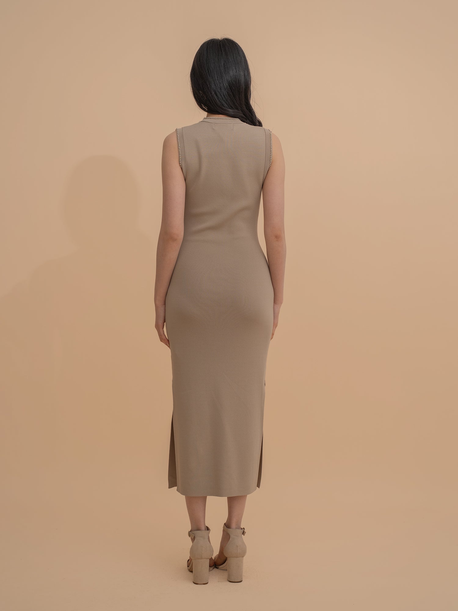 Beaded Yarn Knit Dress