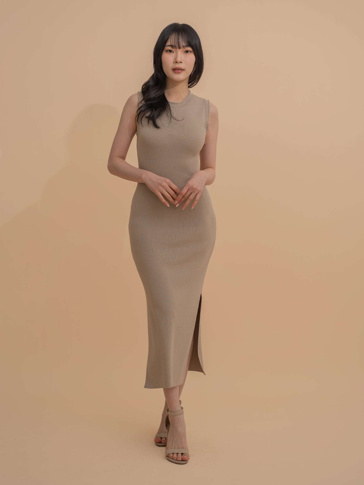 Beaded Yarn Knit Dress